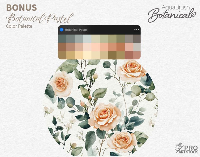 AquaBrush Botanical Edition for Procreate Watercolor Brushes