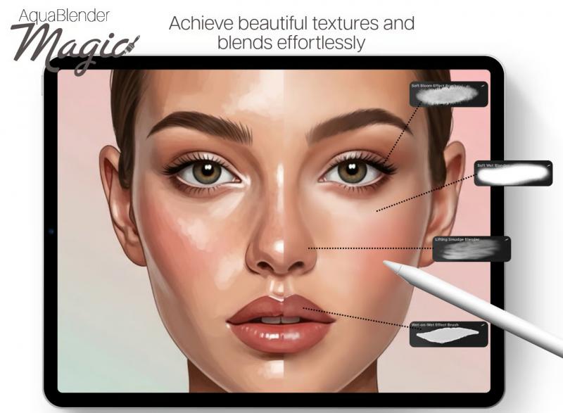 Watercolor Blending Brush Procreate AquaBlender Magic Blenders Effects