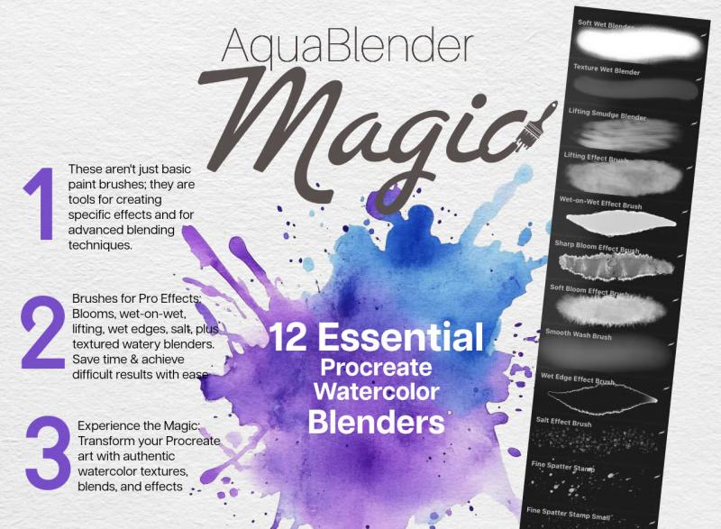 Procreate WaterColor Blending Brush